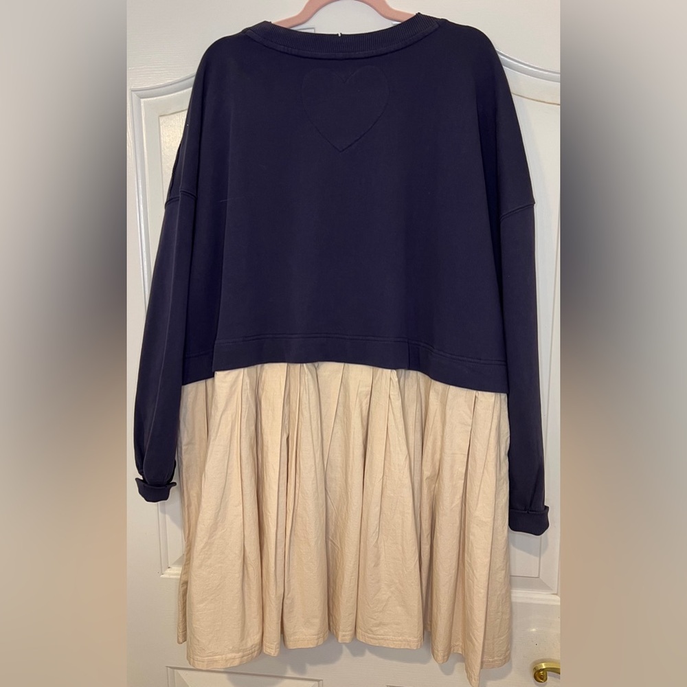 NEW Free People Eleanor Sweatshirt Tunic Dress Oversized Cotton Women’s SZ L NWT - Picture 5 of 12